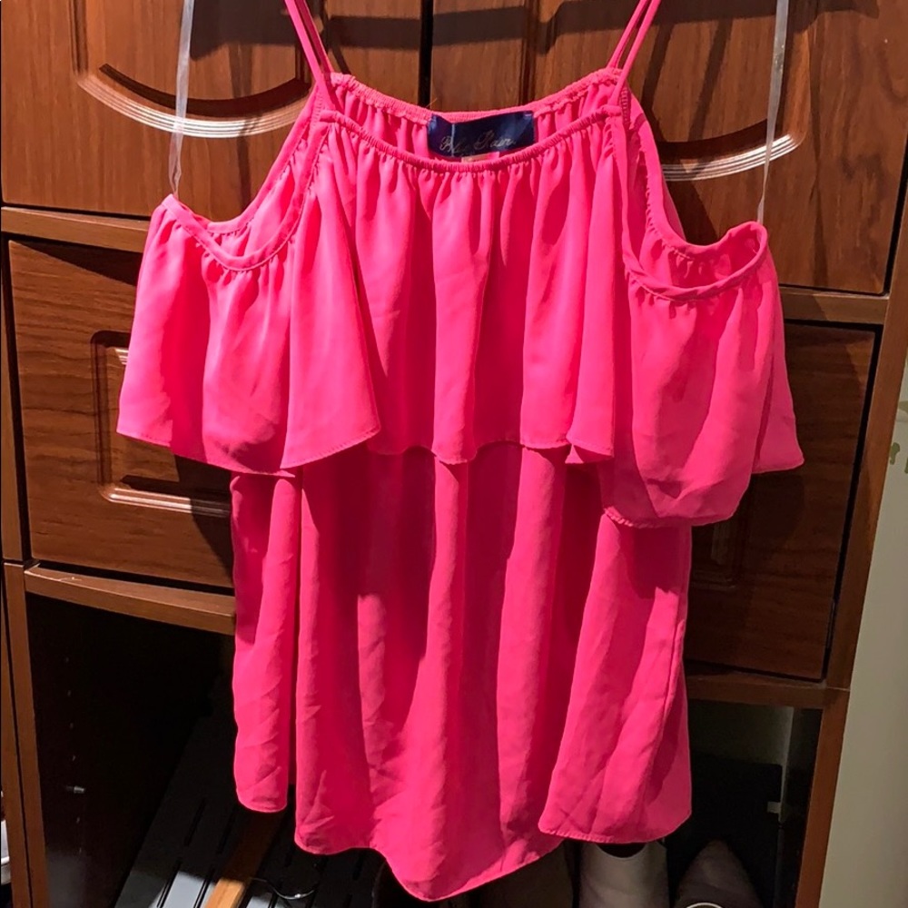 Pink off the shoulder boutique top